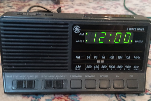 Vintage alarm clock fm - vintage, ge